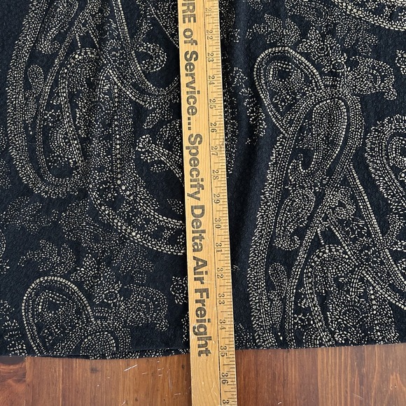 CATHERINES New Black Metallic Gold MAXI SKIRT 1X 18 20 Whimsigoth Witchy Sparkle - Picture 15 of 16